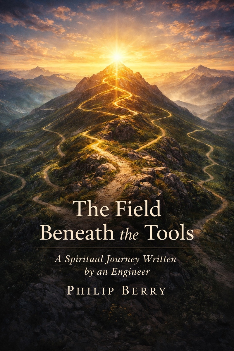 Book cover for The Field Beneath the Tools: A Spiritual Journey Written by an Engineer by Philip Berry